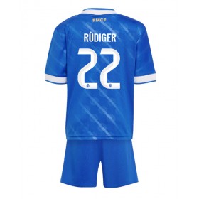 Dětské fotbalový komplet Real Madrid Antonio Rudiger #22 Tretí košile 2025-26 Krátkým Rukávem